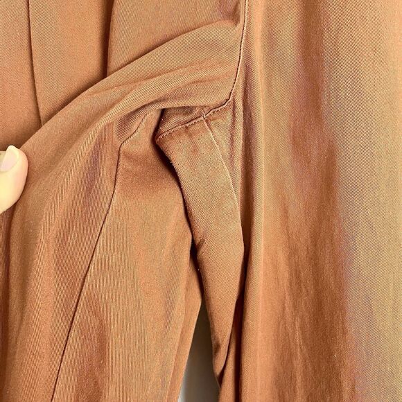 Madewell Pleated Baggy Wide Leg High Rise Flowy Pant Burnt Orange Women's Size 4 - Picture 11 of 11